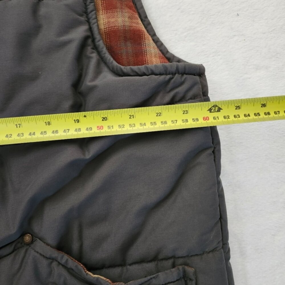 OLD NAVY Men's‎ Vintage Snap Button Insulated Vest XL Grey Brown Fall Warm Cozy - Picture 6 of 9